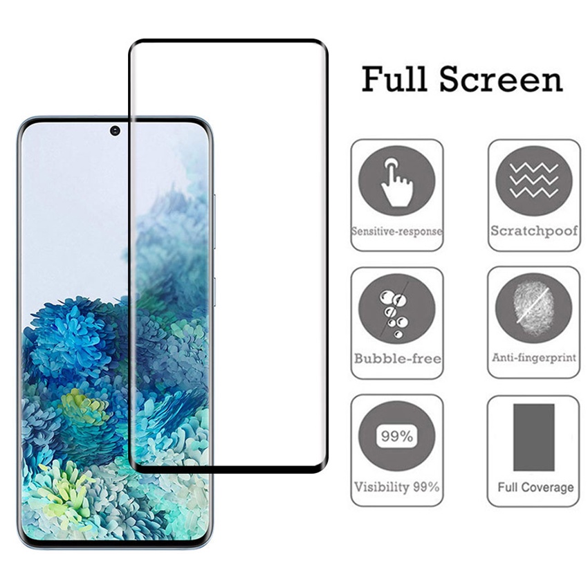Kính Cường Lực Gốm Dẻo Full Màn Siêu Mỏng hình cong Cho Samsung Galaxy S23 S22 S21 S20 S10 S9 S8 Ultra Plus Note 10 Plus 20 Ultra 8 9