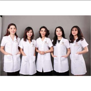 ÁO BLOUSE TRẮNG CHẤT NON MỸ CAO CẤP CHO SPA, THẨM MỸ VIỆN