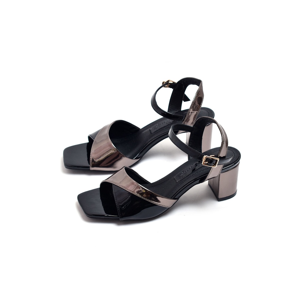 Giày xăng đan nữ gót vuông phối màu Merly 1388, Giày sandal nữ cao gót, Giày nữ công sở, Giày sandal nữ size lớn