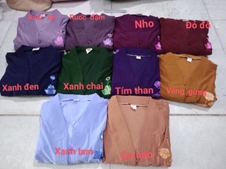 Đồ lam đi chùa. Mẫu balai thun đồ lam nữ vải thun co giãn size 40-90kg