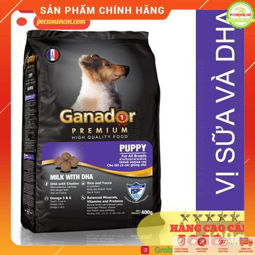 Đồ ăn chó con Gandor Pháp 🐕 FREESHIP 🐕 GANADOR PUPPY Vị Sữa DHA | gói 400g | hạt khô cho chó con từ 1 tháng tuổi