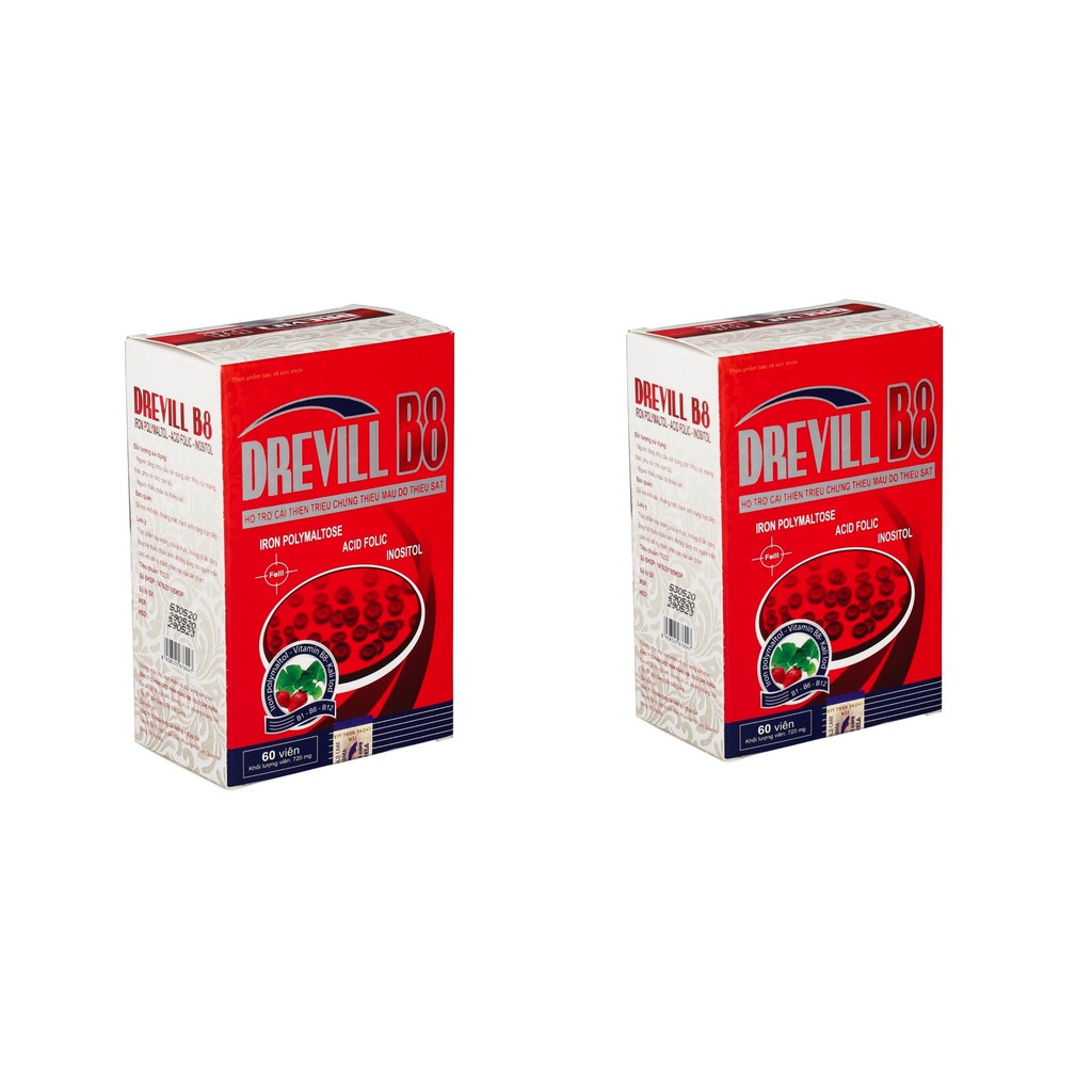 COMBO 2 HỘP VIÊN UỐNG BỔ MÁU DREVILL B8 LỌ