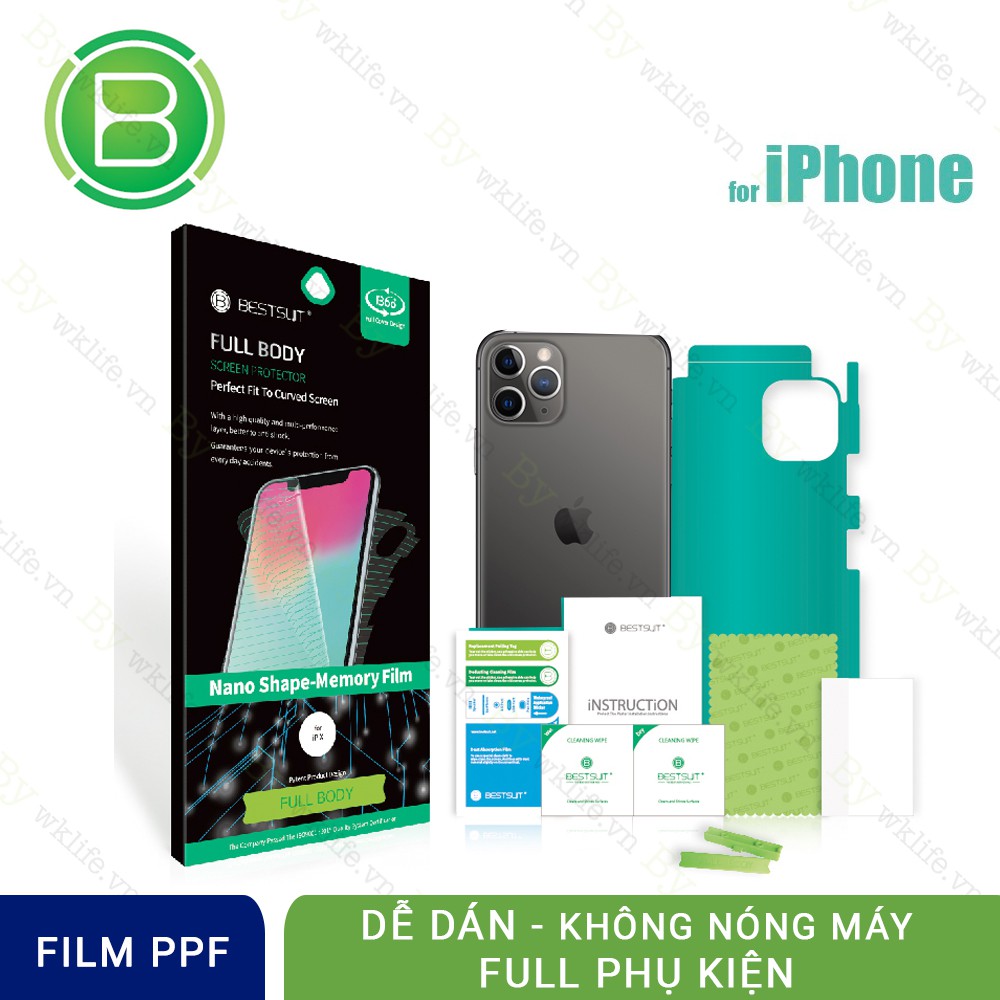 Miếng Dán Film Nano PPF iPhone Cao Cấp Chính Hãng Bestsuit