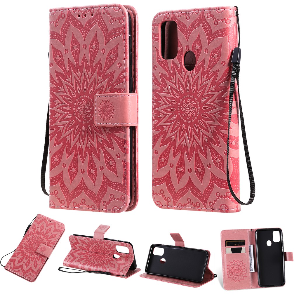 Casing Samsung Galaxy M30S / M21 sun flower embossed leather shell phone case | BigBuy360 - bigbuy360.vn