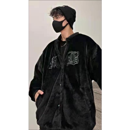 Áo Bomber nhung chữ MB cực chất