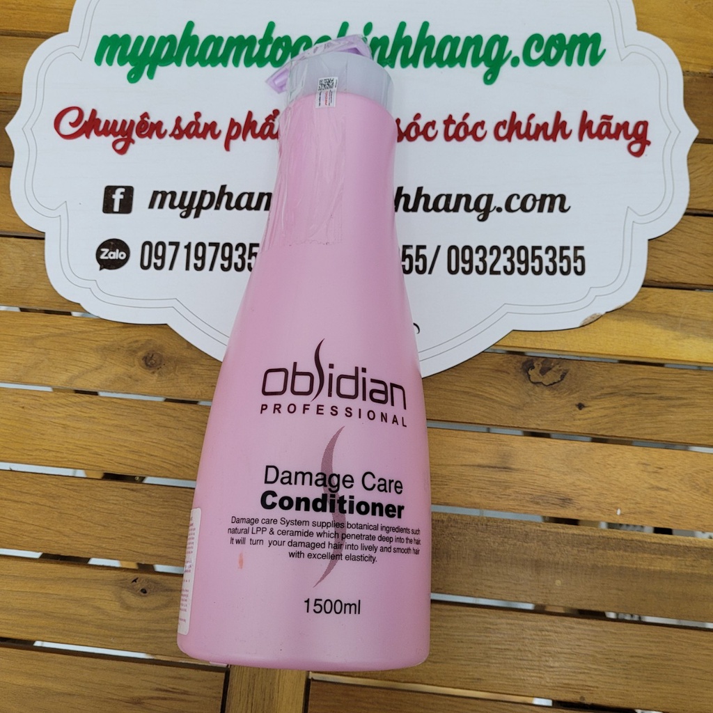 LẺ DẦU GỘI HOẶC DẦU XẢ TÁI TẠO TÓC HƯ TỔN DAMAGE CARE OBSIDIAN 1500ML