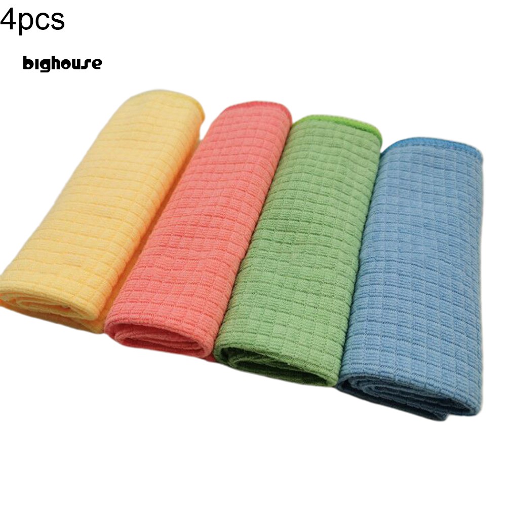 Set 4 Khăn Lau Chén Dĩa Thấm Hút Nước Tốt Tiện Dụng