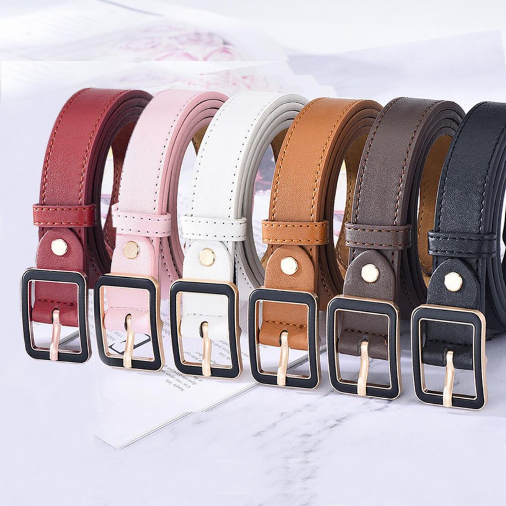 Fashion Women's Belt Square Buckle PU Leather Belt Good For Dresses And Jeans Belt