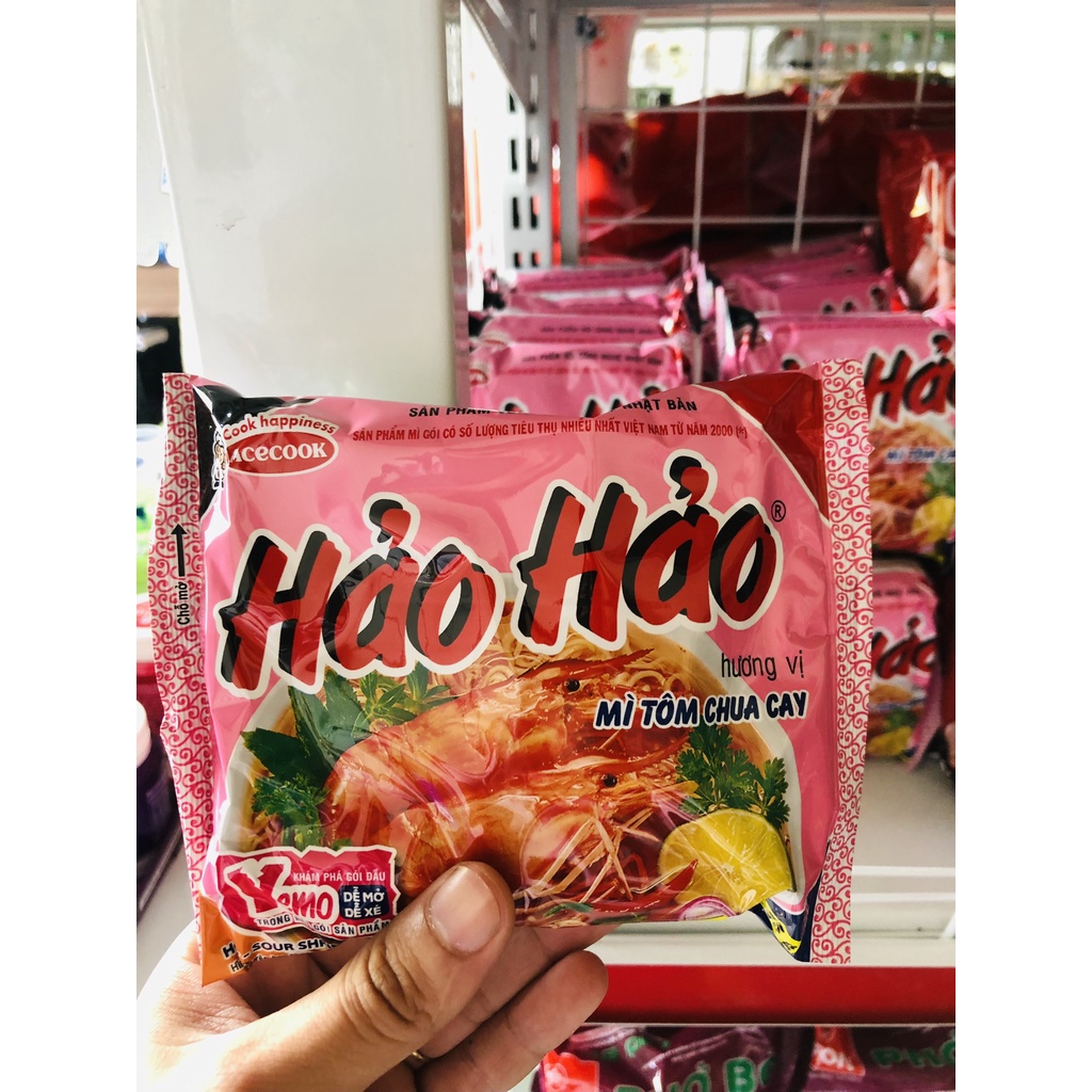 Mì Tôm Hảo Hảo Chua Cay Gói 73G/ Mì Xào tôm/ Lẩu Kim Chi