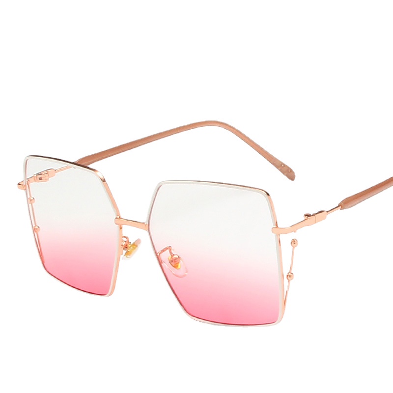 (AIMURUSI) COD Kính Râm Gọng Vuông Kim Loại Thời Trang Đường Phố Retro Phù Hợp Với Mọi Phong Cách Ins Dành Cho Bạn Nữ