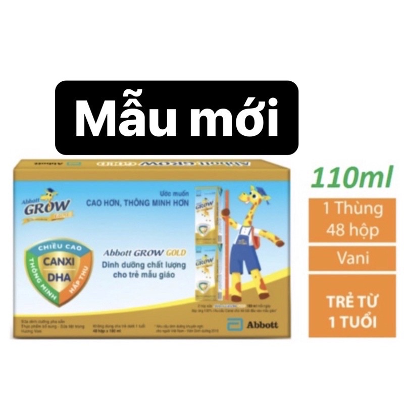 Thùng Abbott Grow Gold hương vani 110ML x 48 hộp Giá bán đã trừ khuyến mãi