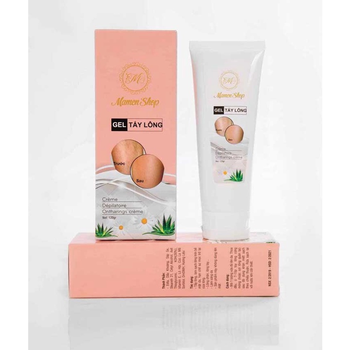 Gel tẩy lông Mamen Shop, Kem tẩy lông Meme shop không đau rát nhanh chóng an toàn - 120ml