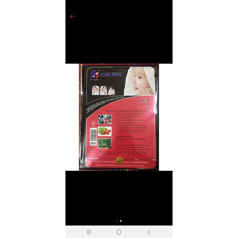 Giấy in ảnh Kim Mai 2 mặt bóng, đl 260,