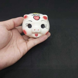 Heo Đất Tiết Kiệm Tiền (1 con) gốm men sứ Bát Tràng cao cấp size mini màu trắng sữa - Heo Đất Mini phong thủy