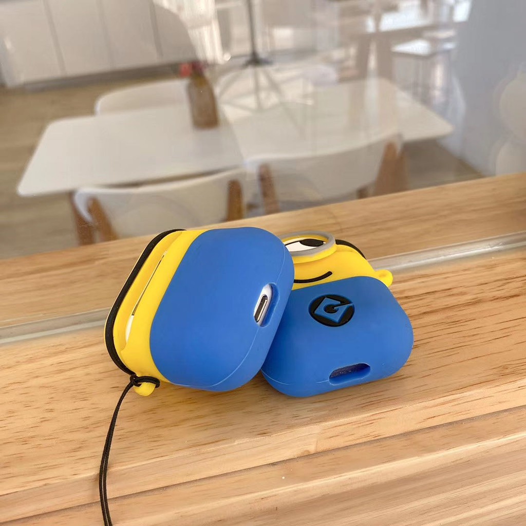 Hoạt Hình Vỏ Bảo Vệ Hộp Đựng Tai Nghe Airpods 1 / 2 / Pro Hình Minion / Chuối Ngộ Nghĩnh