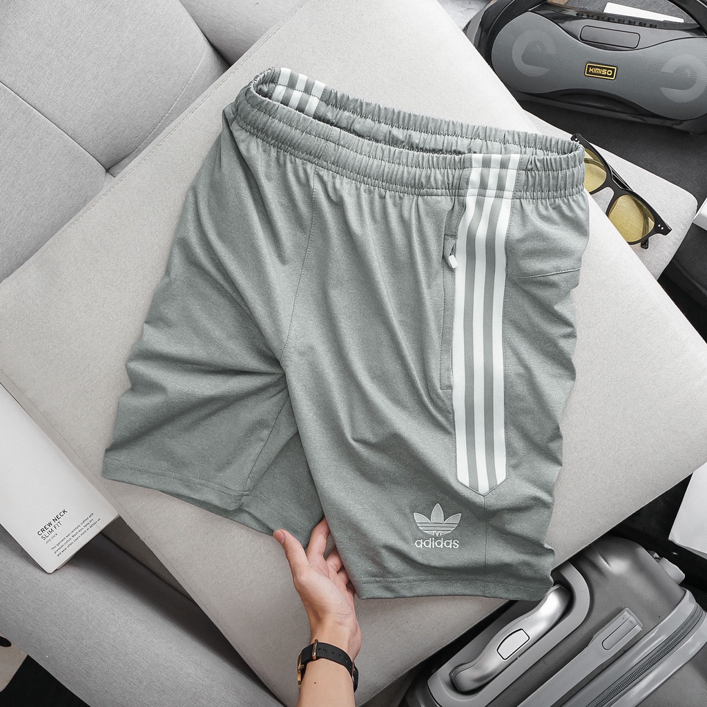 Quần Short A.D.I.D.A.S 3 sọc thằng logo 3 Lá