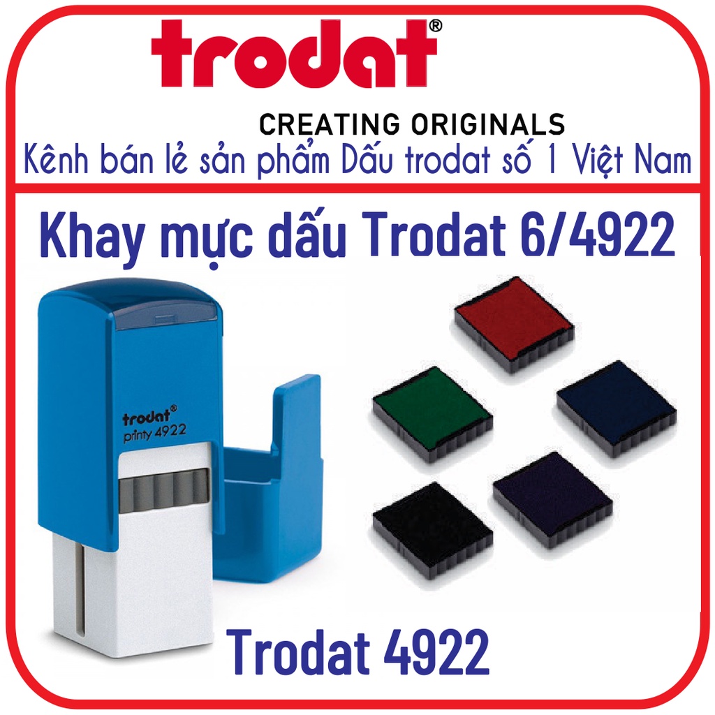 Khay mực, thẻ mực, tampong dấu Trodat 4922