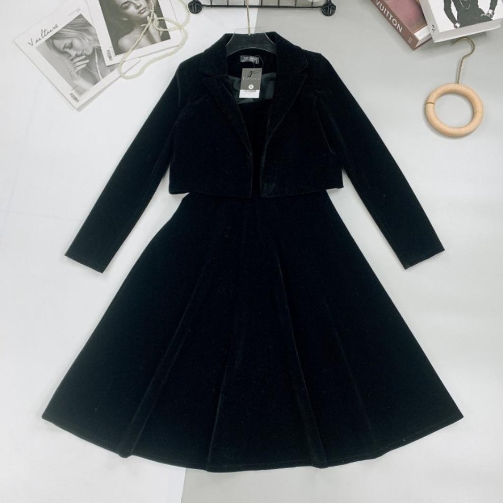 Set áo váy 2 dây thiết kế set áo đầm xòe màu đỏ trẻ trung xinh đẹp HN clothing | BigBuy360 - bigbuy360.vn