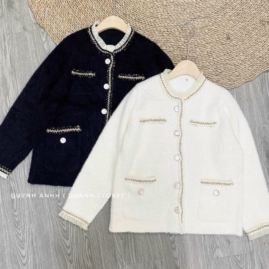 Áo khoác len lông cừu nữ cardigan [ hàng loại 1 ], chất len mềm mịn phong cách thời trang hàn quốc | BigBuy360 - bigbuy360.vn