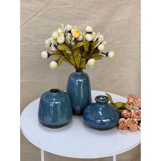 Bộ set 3 lọ hoa mini trang trí để bàn