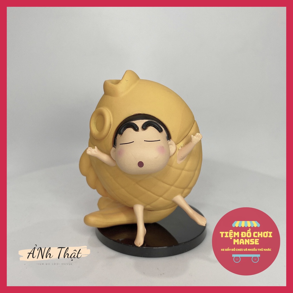 Set Mô hình Anime 06 bé Shin Cậu bé bút chì Shinosuke dễ thương MẪU TO 8.5 cm bền màu an toàn khủng long ếch