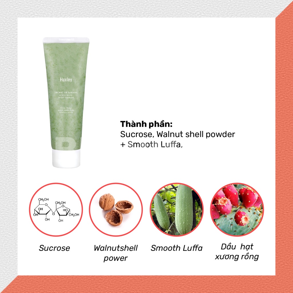 [Mã FMCGMALL -8% đơn 250K] Tẩy da chết Huxley Scrub Mask Therapy 30g