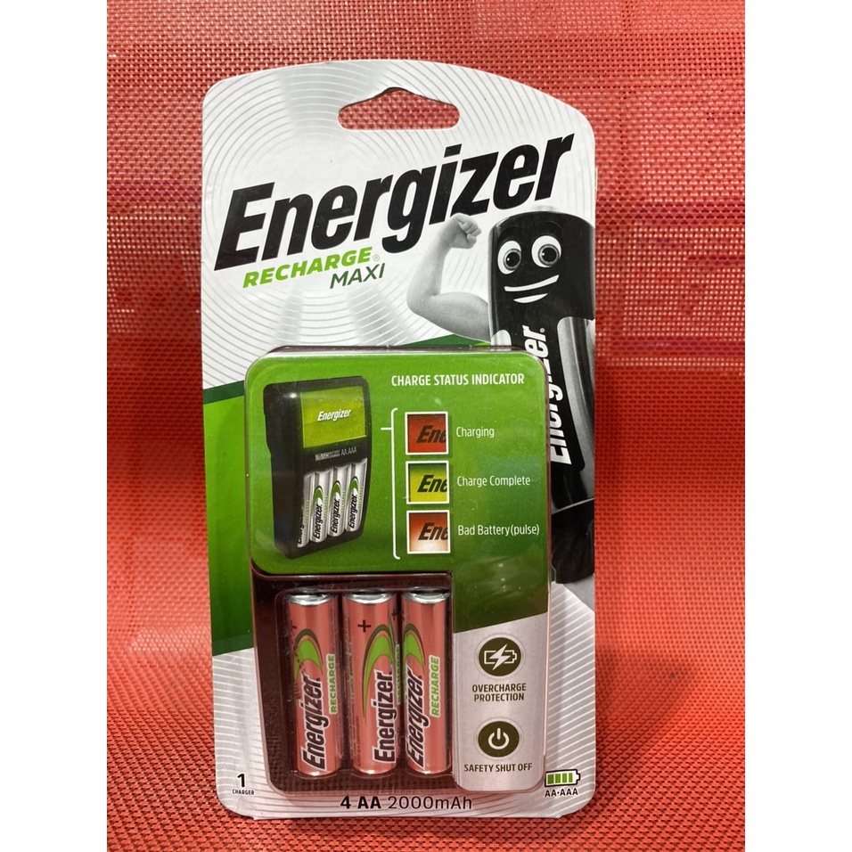 Bộ máy Sạc Pin AA - AAA ENERGIZER kèm 4 viên pin sạc AA 2000 mAh ⚡️ Chính Hãng⚡️