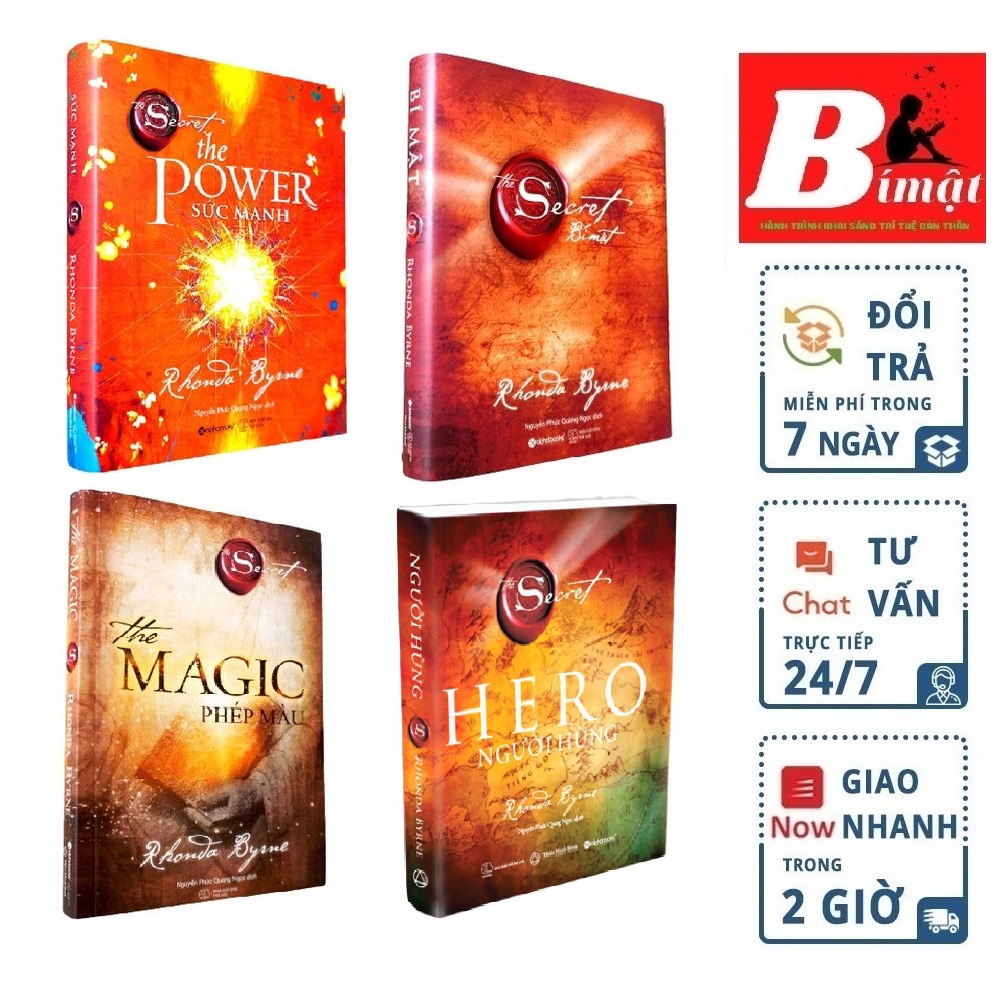 Sách - Combo The Secret Bí Mật +The Magic Phép Màu + The Power Sức Mạnh + The Secret Người Hùng