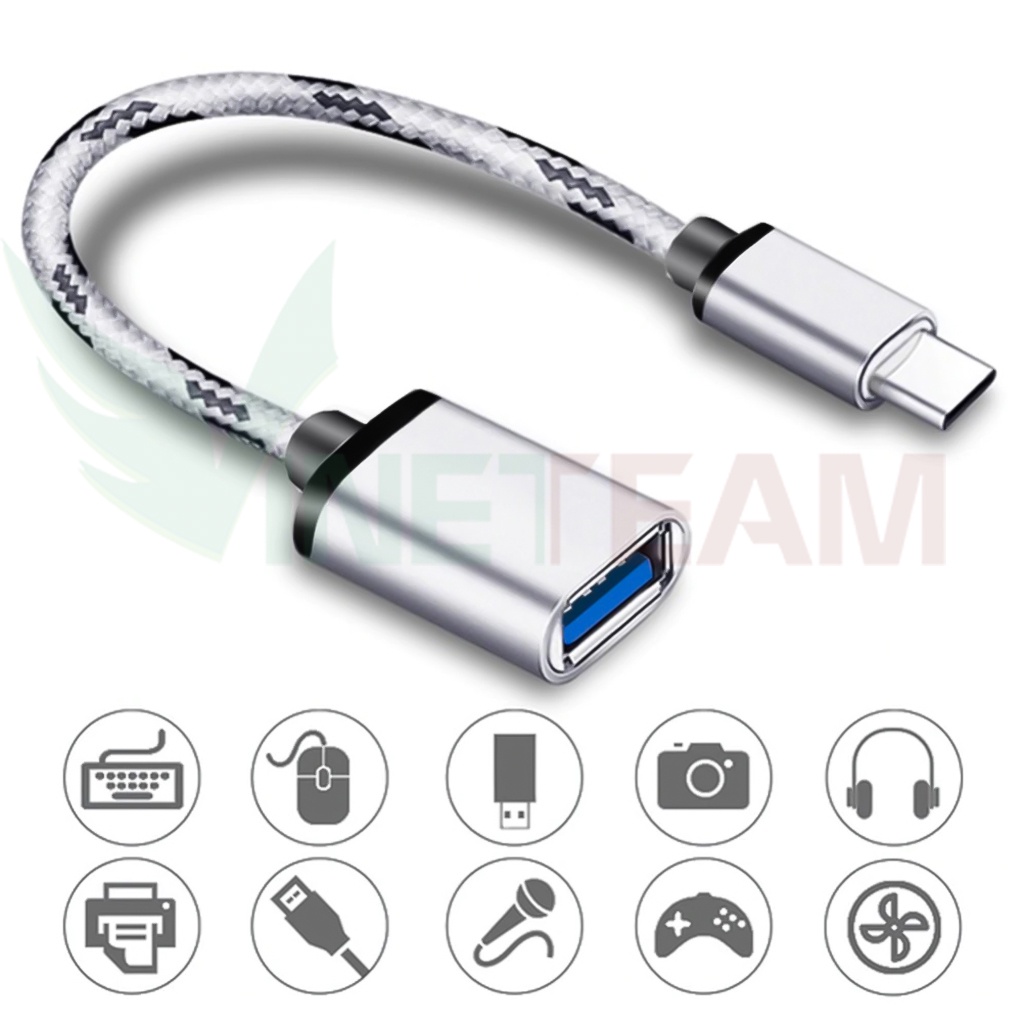 Cáp Chuyển Đổi Type C Sang Usb 3.0 - Cho Điện Macbook, Điện thoại Samsung, Oppo, Huewei...Cáp OTG -dc4714