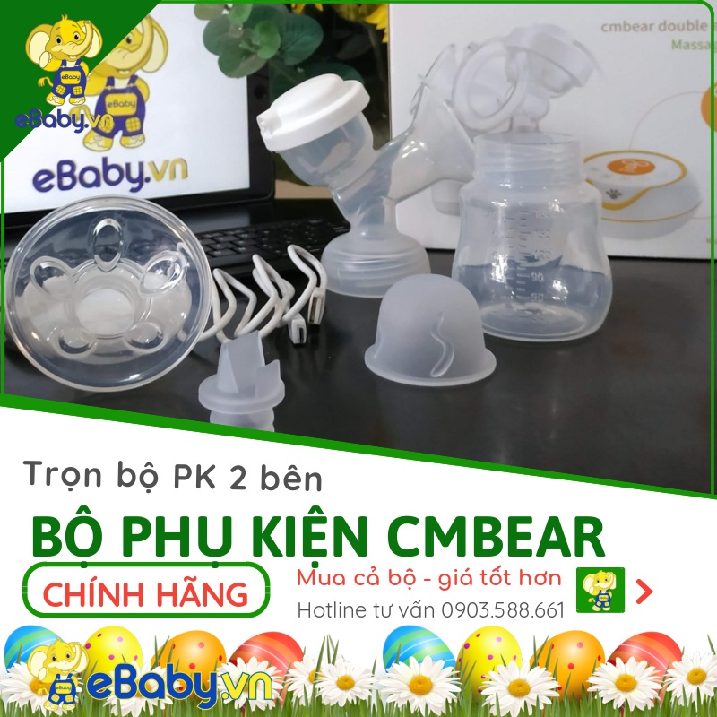 Phụ Kiện Máy Hút Sữa Cmbear Điện Đôi | Bán Lẻ Phụ Kiện Van, Màn Hút, Cỗ Phễu, Dây Ống Hơi, Bình Sữa Máy Vắt Sữa Cmbear