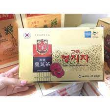 Trà Nấm Linh Chi Hoà Tan Hàn Quốc Hộp Vàng 100 gói x 3g