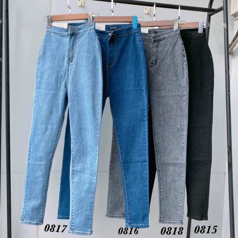 Lenkapas - Quần jeans skinny không túi chất đẹp co giãn tốt