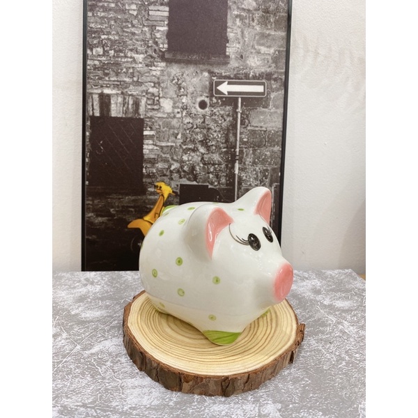 Heo Sứ Tiết Kiệm Lợn Đất Ống Heo Mini Hoạ Tiết Vẽ Tay Dễ Thương Gốm Sứ Bát Tràng Cao Cấp