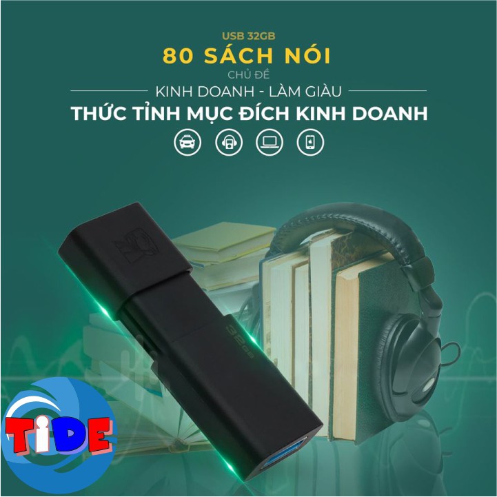 USB 3.0 Kingston 100G3 – Hỗ trợ cài sách nói kinh doanh hay nhất mọi thời đại do New York Times bình chọn