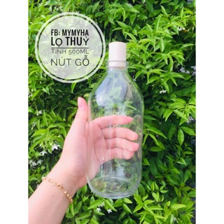 Lọ thủy tinh 500ml nút bần gỗ hoặc nhựa