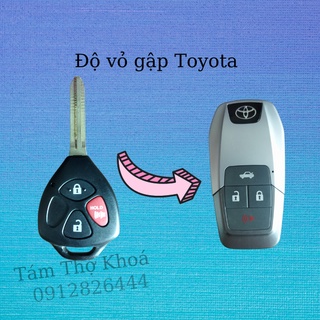 Vỏ chìa khoá độ gập xe toyota innova, fortuner, vios, yaris, corolla altis, camry...