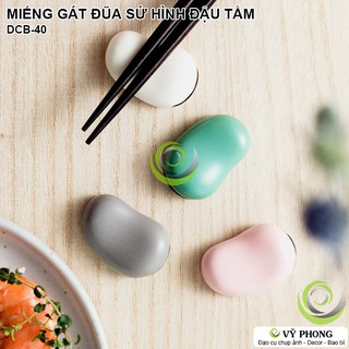 MIẾNG GÁC ĐŨA SỨ HÌNH ĐẬU TẰM PHONG CÁCH NHẬT BẢN TRANG TRÍ CHỤP HÌNH ĐẠO CỤ CHỤP ẢNH SẢN PHẨM INS DCB-40