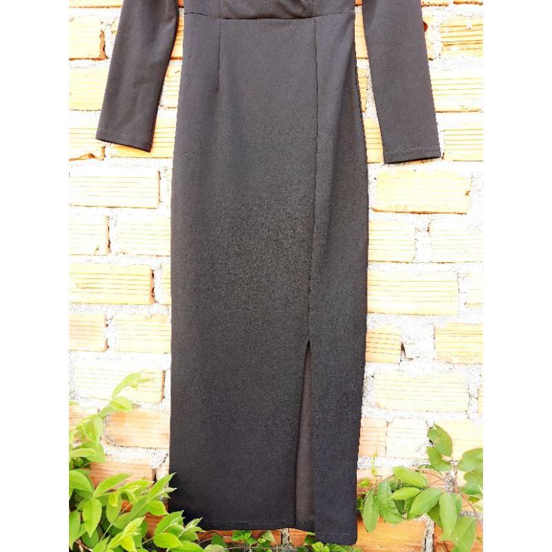 Đầm body cổ vest size S