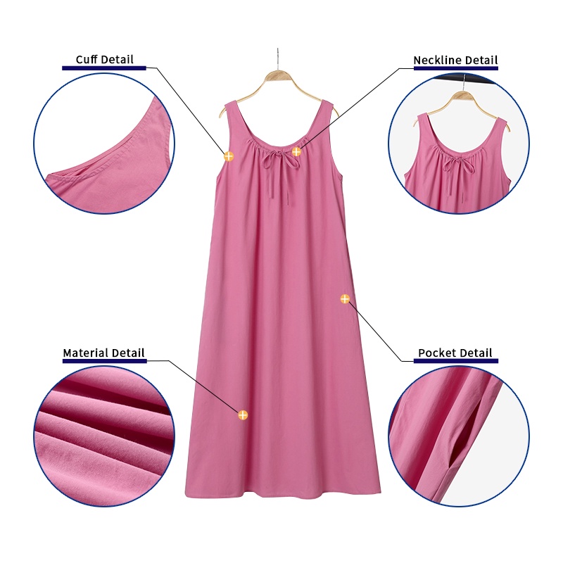 Đầm nữ Zanzea dài không tay cổ tròn thời trang Hàn Quốc