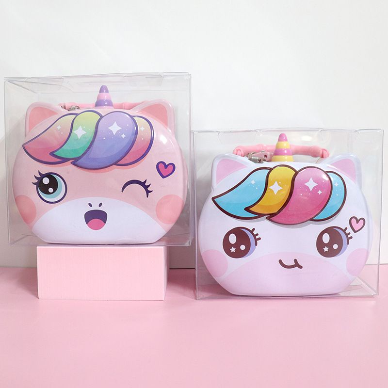 HỘP THIẾC / ỐNG HEO HÌNH NGỰA PONY CÓ Ổ KHOÁ VÀ CHÌA KHOÁ CHO BÉ