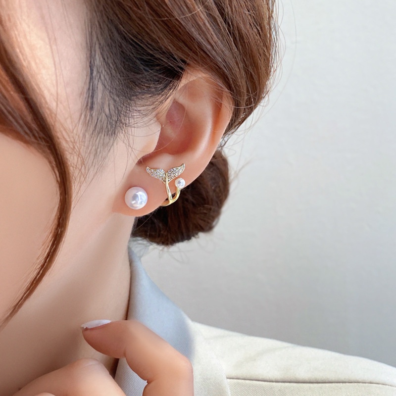 [Augustcloth | AugustJewelry] Bông tai/ Hoa tai đuôi cá hợp kim phong cách Hàn Quốc