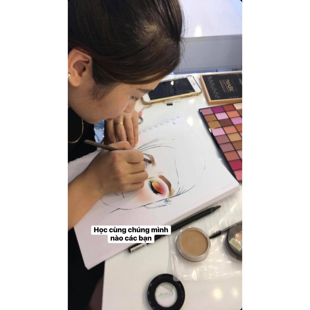 Giấy face chart thực hành makeup chuyên nghiệp gồm 31 mẫu mặt và 11 chân mày Hanishopmypham