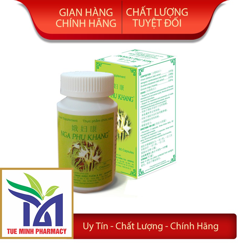 [GIÁ GỐC] Nga Phụ Khang cải thiện u nang buồng trứng hộp 60 viên