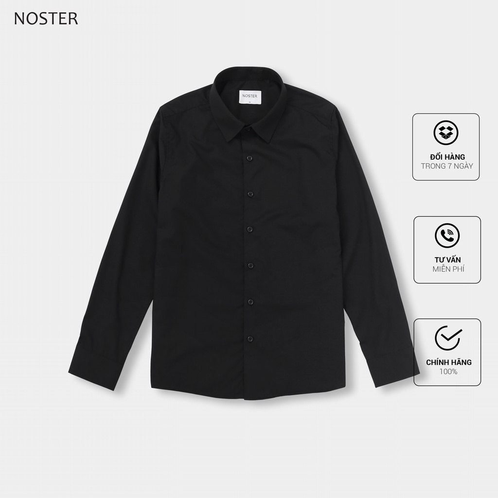 Áo sơ mi basic dài tay, chất vải thoáng mát, thấm hút mồ hôi tốt - Thương hiệu NOSTER mã ASM1110
