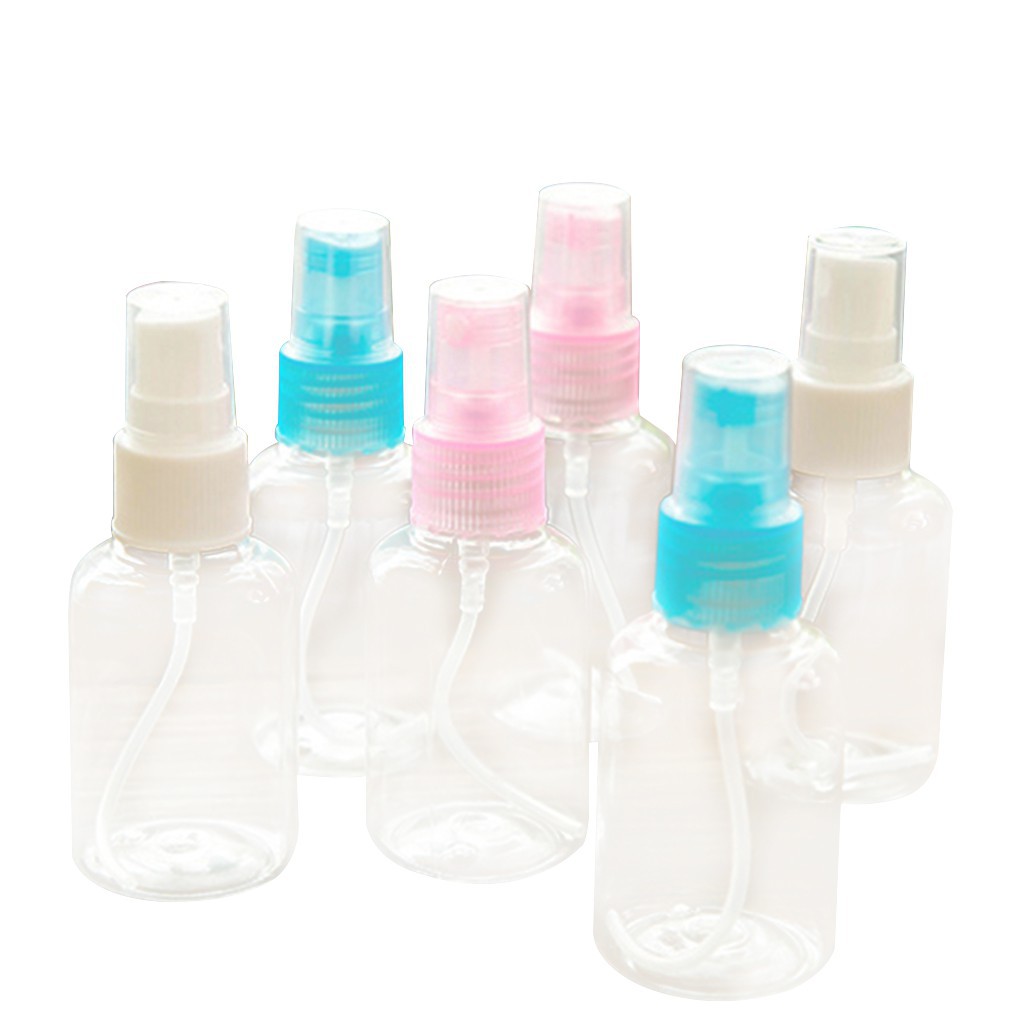5pcs 50ML Empty Plastic Spray Bottle Perfume Transparent Mini Atomizer