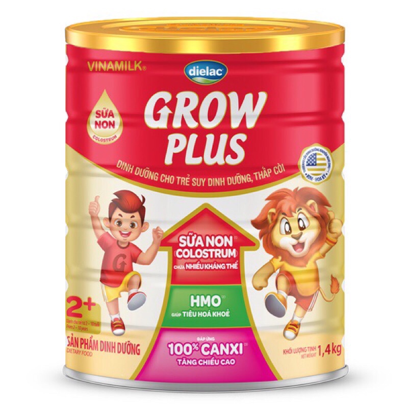 Sữa bột Dielac Grow Plus sữa non 2+ HT 1400gr