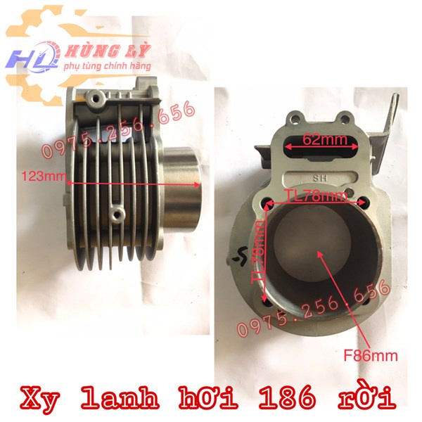 Xy lanh Hơi 186 rời phụ tùng máy cày 186 phụ tùng Hùng Lỳ