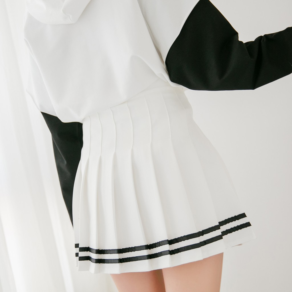 [Order] YAS0321-Chân váy xếp li phối 2 sọc kẻ ngang | BigBuy360 - bigbuy360.vn