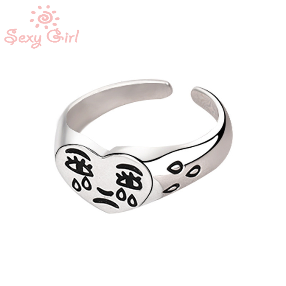 Mới Nhẫn Hở Có Thể Điều Chỉnh Hình Khuôn Mặt Biểu Cảm Gương Mặt Quyến Rũ Phong Cách Hip hop Punk Cổ Điển Dành Cho Nam Và Nữ