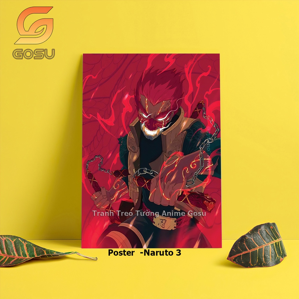 Poster Dán Tường Anime Chủ Đề Naruto - Poster tranh Naruto Cực Ngầu Decor Góc Làm Việc Tranh Anime Kích thước A3